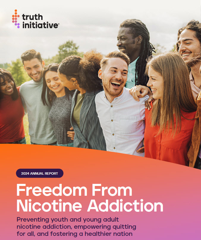 Cover of the 2024 Truth Initiative annual report