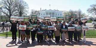 Activists in front of the White House