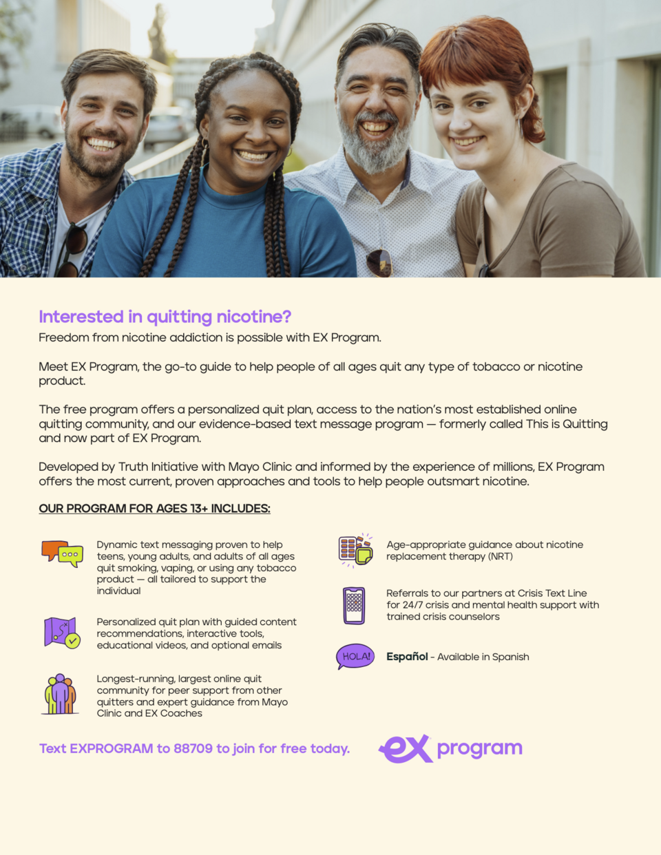 Quitting nicotine with EX Program graphic 2025