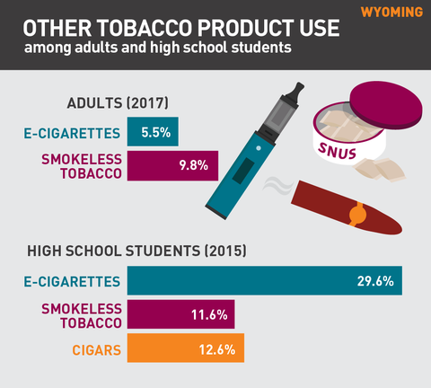 Other tobacco product use in Wyoming graph