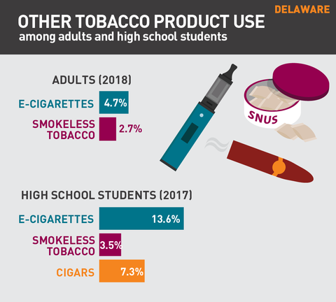 Other tobacco product use in Delaware graph