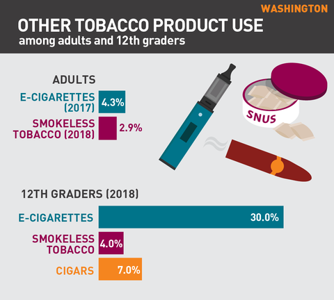 Other tobacco product use in Washington graph