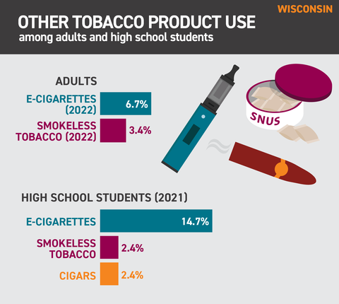 Vaping rates in Wisconsin 2022