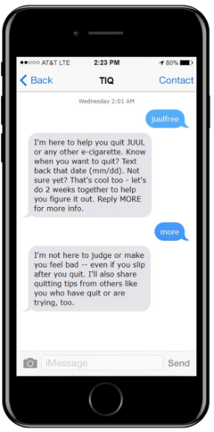 smoke-free text messaging program