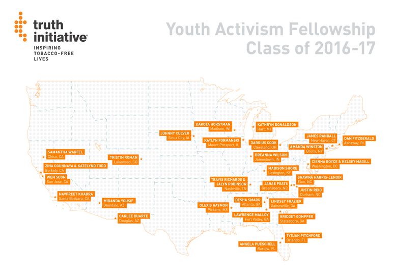 Youth activism fellowship class of 2016-17