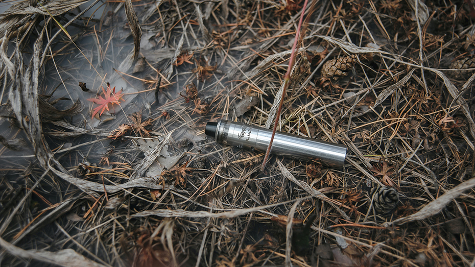 E-cigarette liter in dirt
