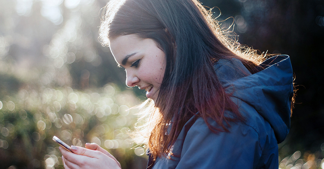 Yukon Alaska girl with phone
