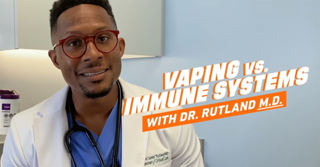 Title screen from vaping vs immune system ad