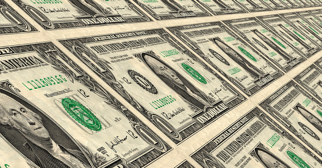 Several dollar bills