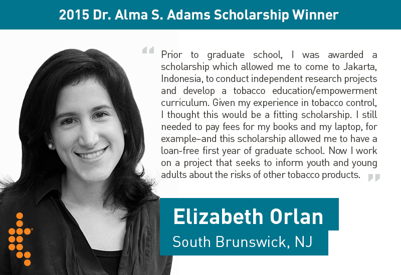 scholarship winner elizabeth orlan