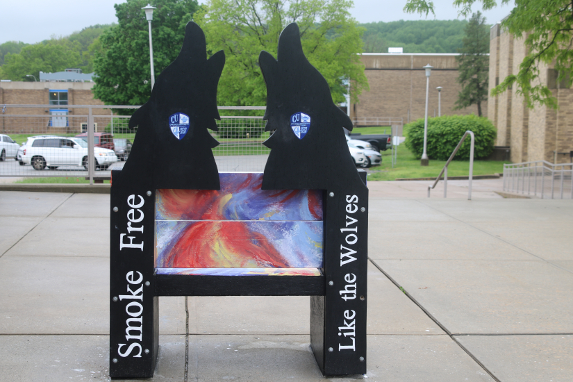 smoke free like the wolves mural