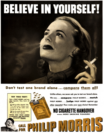 Philip Morris Believe in yourself ad