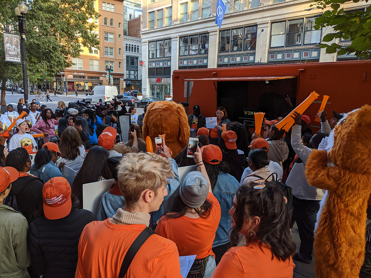 Crowd at National Day of Action Rally