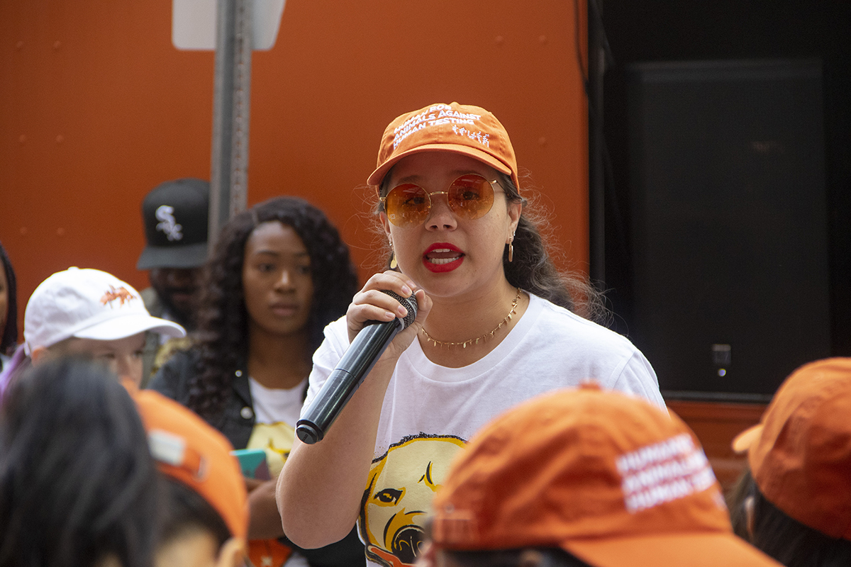 Speaker at National Day of Action Rally