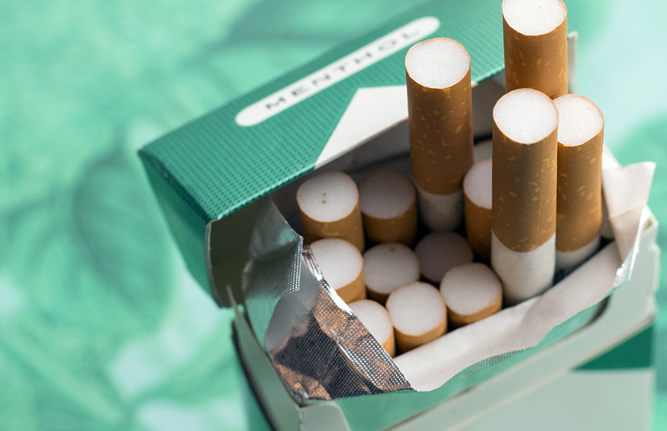 Pack of menthol cigarettes